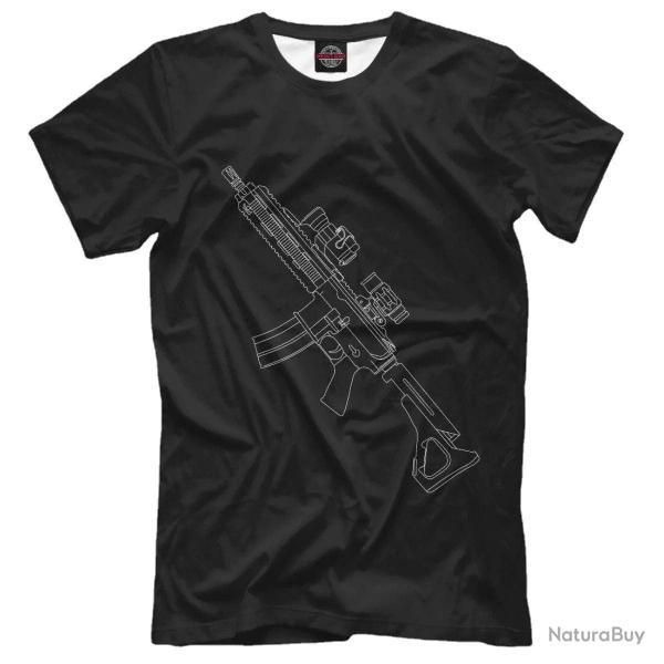 T-shirt fusil HK-416 manches courtes - XXL