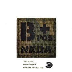 IR Reflective CP Camo Armband Morale Backpack Laser-cut Blood Group Badge NKDA Tactical Rescue Hook 