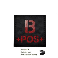 IR Reflective CP Camo Armband Morale Backpack Laser-cut Blood Group Badge NKDA Tactical Rescue Hook 