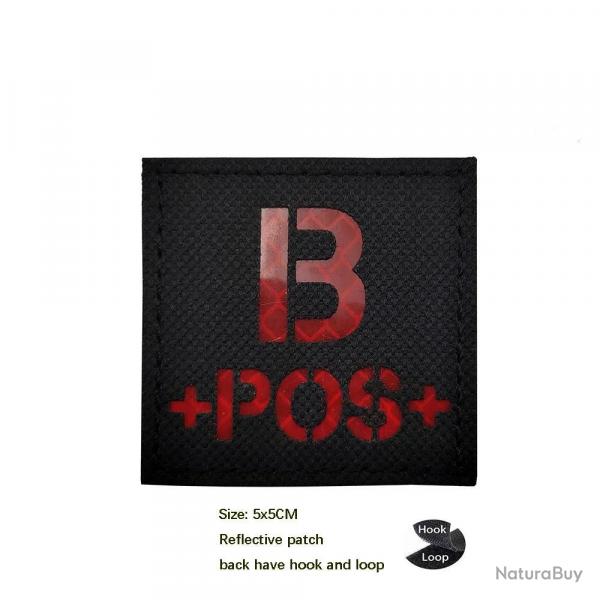 IR Reflective CP Camo Armband Morale Backpack Laser-cut Blood Group Badge NKDA Tactical Rescue Hook 