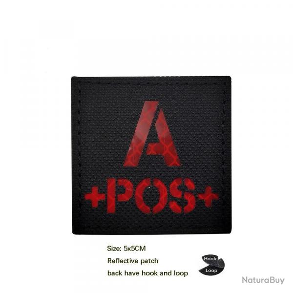 IR Reflective CP Camo Armband Morale Backpack Laser-cut Blood Group Badge NKDA Tactical Rescue Hook 