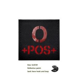 IR Reflective CP Camo Armband Morale Backpack Laser-cut Blood Group Badge NKDA Tactical Rescue Hook 
