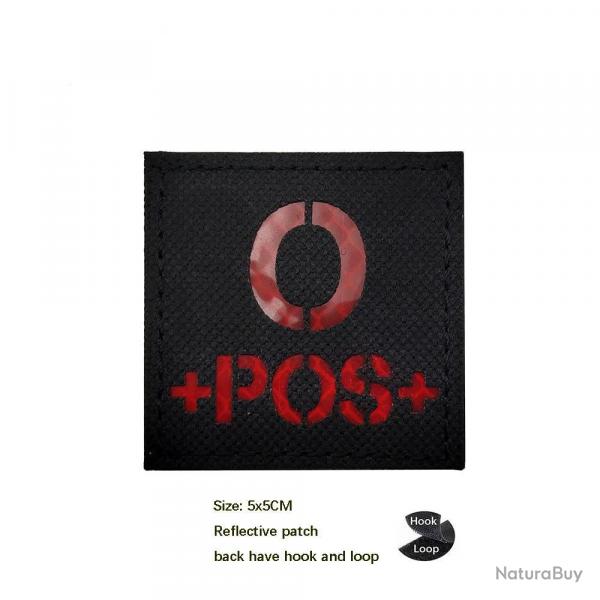 IR Reflective CP Camo Armband Morale Backpack Laser-cut Blood Group Badge NKDA Tactical Rescue Hook 