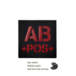 IR Reflective CP Camo Armband Morale Backpack Laser-cut Blood Group Badge NKDA Tactical Rescue Hook 