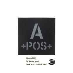IR Reflective CP Camo Armband Morale Backpack Laser-cut Blood Group Badge NKDA Tactical Rescue Hook 