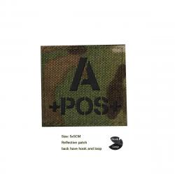 IR Reflective CP Camo Armband Morale Backpack Laser-cut Blood Group Badge NKDA Tactical Rescue Hook 