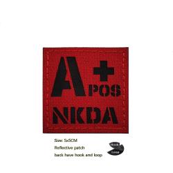IR Reflective CP Camo Armband Morale Backpack Laser-cut Blood Group Badge NKDA Tactical Rescue Hook 