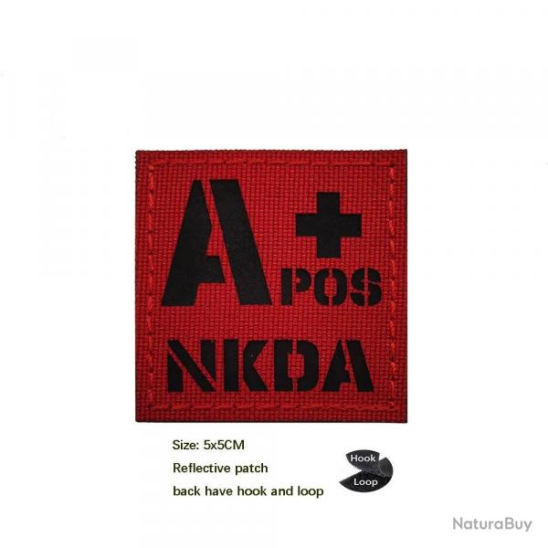 IR Reflective CP Camo Armband Morale Backpack Laser-cut Blood Group Badge NKDA Tactical Rescue Hook 