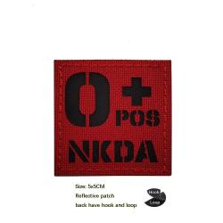 IR Reflective CP Camo Armband Morale Backpack Laser-cut Blood Group Badge NKDA Tactical Rescue Hook 