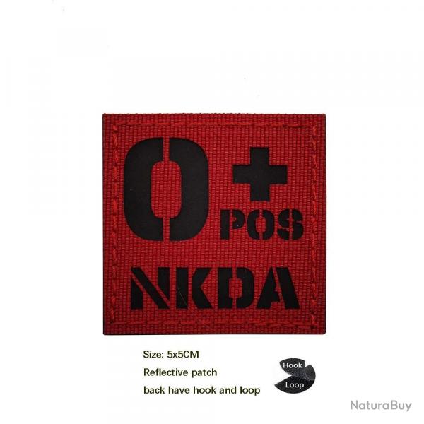 IR Reflective CP Camo Armband Morale Backpack Laser-cut Blood Group Badge NKDA Tactical Rescue Hook 