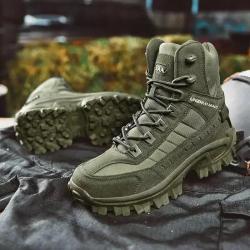Men Tactical Boots Outdoor Hiking Desert Boots Breathable Sports Climbing Shoes Military Waterproof 