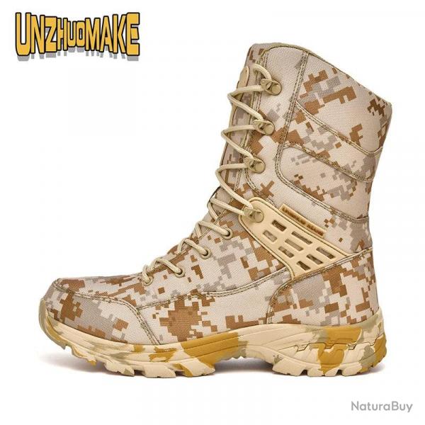 Men's Camouflage Tactical Boots Desert Waterproof Work Safety Shoes Mountaineering Shoes Ankle Boots