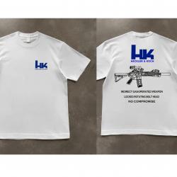 Men's Patterned Heckler & Koch HK416 T-shirt 100% Cotton Perspiration Breathable High Quality Casual