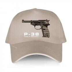 Men's summer baseball caps black Adjuatable Hat casual style Walther Plus P38 Adjustable yawawe prin