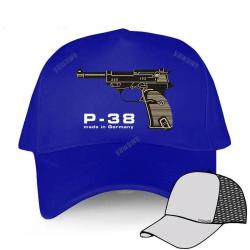 Men's summer baseball caps black Adjuatable Hat casual style Walther Plus P38 Adjustable yawawe prin