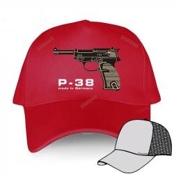 Men's summer baseball caps black Adjuatable Hat casual style Walther Plus P38 Adjustable yawawe prin