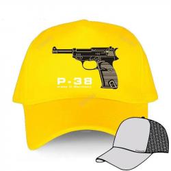 Men's summer baseball caps black Adjuatable Hat casual style Walther Plus P38 Adjustable yawawe prin