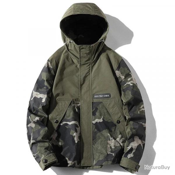 Military Bomber Jacket Men Fashion Casual Camping  Jacket Coat Windproof Hooded Windbreaker Coats Ma