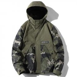 Military Bomber Jacket Men Fashion Casual Camping  Jacket Coat Windproof Hooded Windbreaker Coats Ma