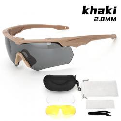 Military Tactical Goggles CS  Windproof Shooting Glasses, Thick HD 3 Lens, Motocross Motorcycle, Mou