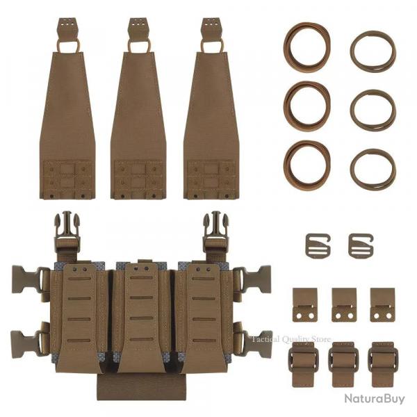 Multifunction Sleds Placard Triple 556 Magzine Pouch for UG LV119 FCPC V5 Tactical Plate Carrier Che