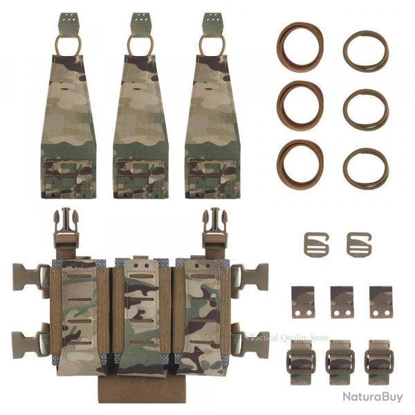 Multifunction Sleds Placard Triple 556 Magzine Pouch for UG LV119 FCPC V5 Tactical Plate Carrier Che
