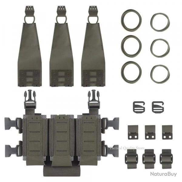 Multifunction Sleds Placard Triple 556 Magzine Pouch for UG LV119 FCPC V5 Tactical Plate Carrier Che
