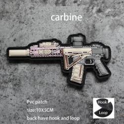 New 3D PVC M416 Q Edition Rubbe Armband BABAYAGA Backpack Morale Collection Pink SR 25 Military Hook