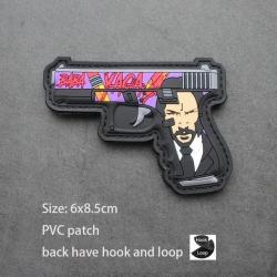 New 3D PVC M416 Q Edition Rubbe Armband BABAYAGA Backpack Morale Collection Pink SR 25 Military Hook