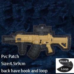 New 3D PVC M416 Q Edition Rubbe Armband BABAYAGA Backpack Morale Collection Pink SR 25 Military Hook