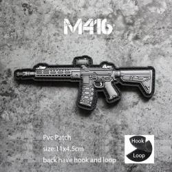 New 3D PVC M416 Q Edition Rubbe Armband BABAYAGA Backpack Morale Collection Pink SR 25 Military Hook