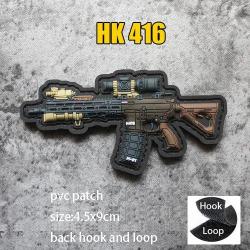 New 3D PVC M416 Q Edition Rubbe Armband BABAYAGA Backpack Morale Collection Pink SR 25 Military Hook