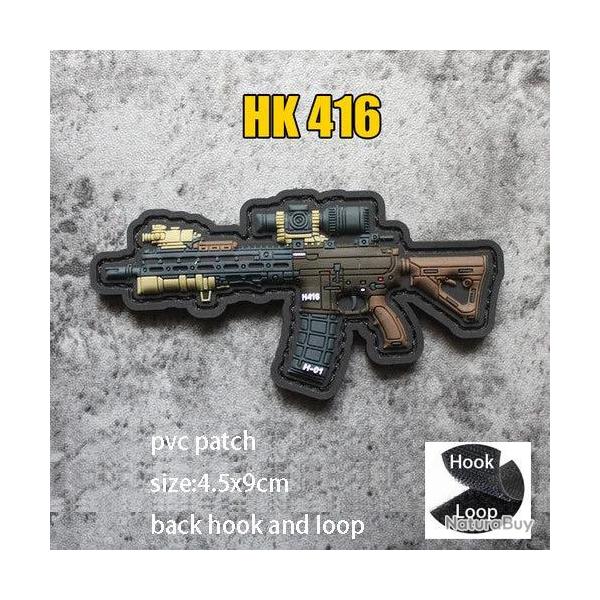 New 3D PVC M416 Q Edition Rubbe Armband BABAYAGA Backpack Morale Collection Pink SR 25 Military Hook
