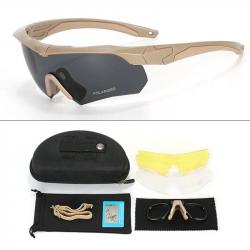New Polarized Tactical Goggles 3 Lens Set Climbing Glasses Outdoor Sports Windproof Dustproof Safety