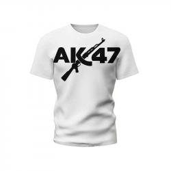 New Summer Men's T-shirt Personality Ak47 Series 3d Printed Military Weapons Pattern Tough Man Outdo