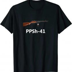PPSH 41 Russian Soviet Gun Firearm WW2 WWII Army Military Men T-Shirt Short Sleeve Casual 100% Cotto