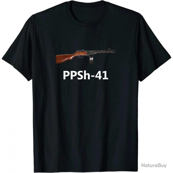 PPSH 41 Russian Soviet Gun Firearm WW2 WWII Army Military Men T-Shirt Short Sleeve Casual 100% Cotto
