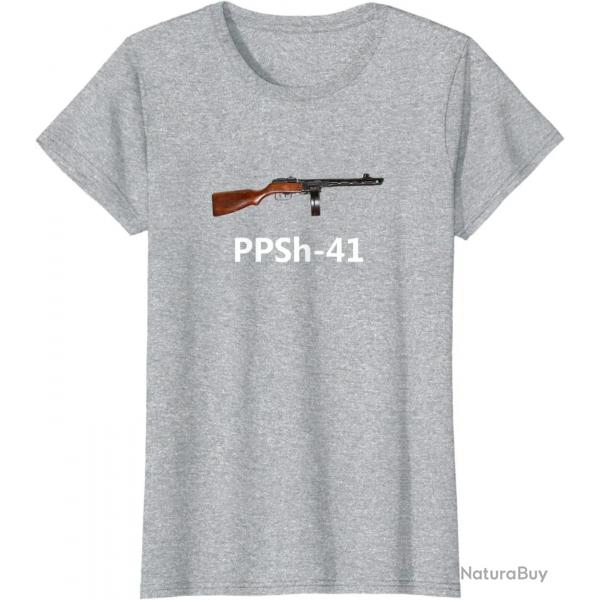 PPSH 41 Russian Soviet Gun Firearm WW2 WWII Army Military Men T-Shirt Short Sleeve Casual 100% Cotto
