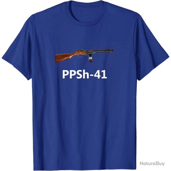 PPSH 41 Russian Soviet Gun Firearm WW2 WWII Army Military Men T-Shirt Short Sleeve Casual 100% Cotto