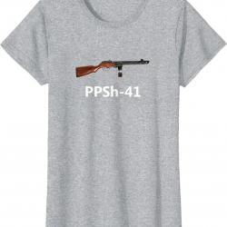 PPSH 41 Russian Soviet Gun Firearm WW2 WWII Army Military Men T-Shirt Short Sleeve Casual 100% Cotto