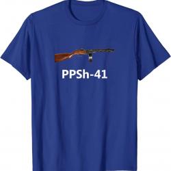 PPSH 41 Russian Soviet Gun Firearm WW2 WWII Army Military Men T-Shirt Short Sleeve Casual 100% Cotto