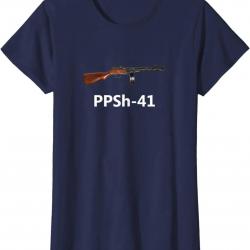PPSH 41 Russian Soviet Gun Firearm WW2 WWII Army Military Men T-Shirt Short Sleeve Casual 100% Cotto