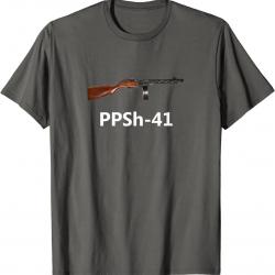 PPSH 41 Russian Soviet Gun Firearm WW2 WWII Army Military Men T-Shirt Short Sleeve Casual 100% Cotto