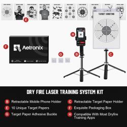 Professional Electronic Target Holder with Mobile Phone Stand Target Paper Set for Dedicated Dry Fir