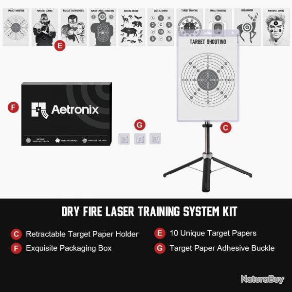 Professional Electronic Target Holder with Mobile Phone Stand Target Paper Set for Dedicated Dry Fir