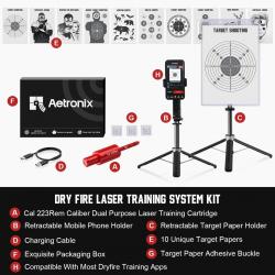 Professional Electronic Target Holder with Mobile Phone Stand Target Paper Set for Dedicated Dry Fir