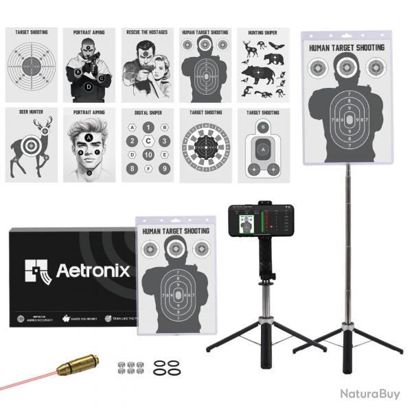 Professional Electronic Target Holder with Mobile Phone Stand Target Paper Set for Dedicated Dry Fir