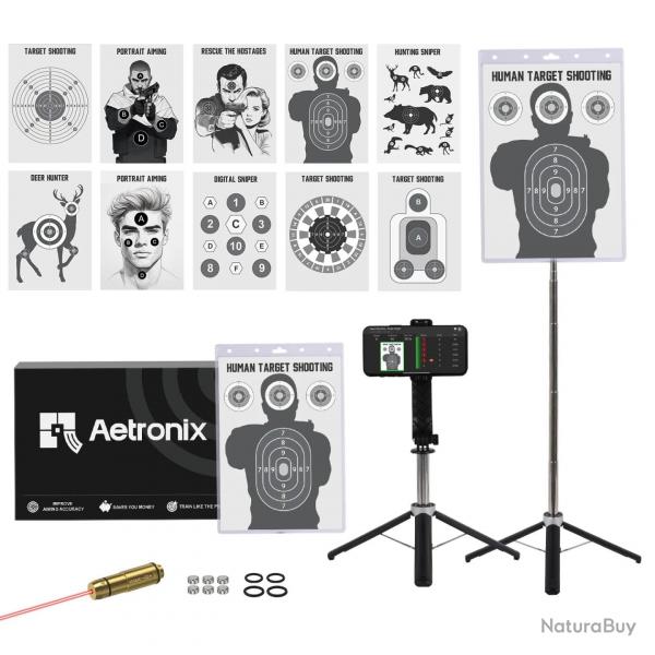 Professional Electronic Target Holder with Mobile Phone Stand Target Paper Set for Dedicated Dry Fir