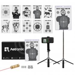 Professional Electronic Target Holder with Mobile Phone Stand Target Paper Set for Dedicated Dry Fir