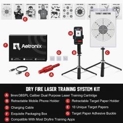 Professional Electronic Target Holder with Mobile Phone Stand Target Paper Set for Dedicated Dry Fir